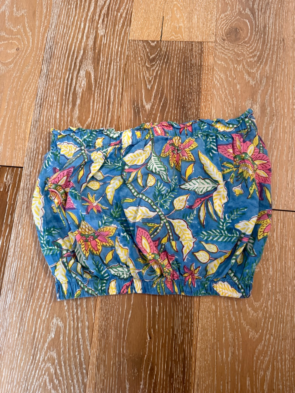STARK X Linen Tube Top Floral Tropical Print – Size Small - Picture 2 of 7